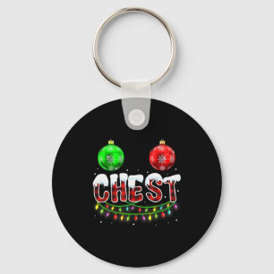 Chest Nuts Christmas Funny Matching Couple Chestnu Key Ring