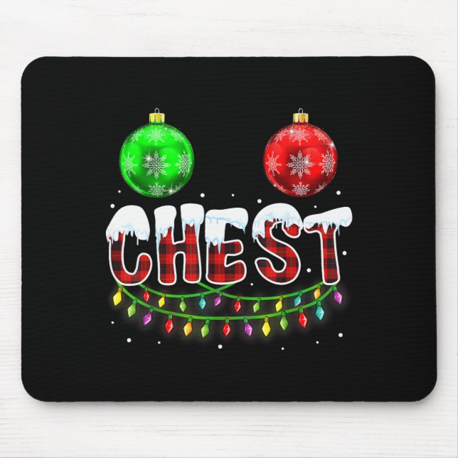 Chest Nuts Christmas Funny Matching Couple Chestnu Mouse Mat (Front)