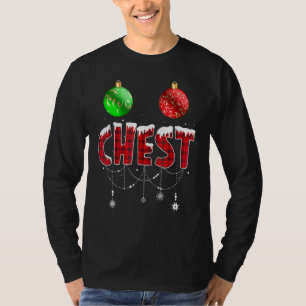 Chest Nuts Christmas Funny Matching Couple Chestnu T-Shirt