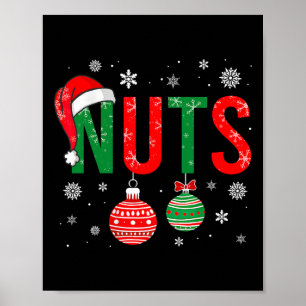 Chest Nuts Christmas Funny Matching Couple Pajama Poster