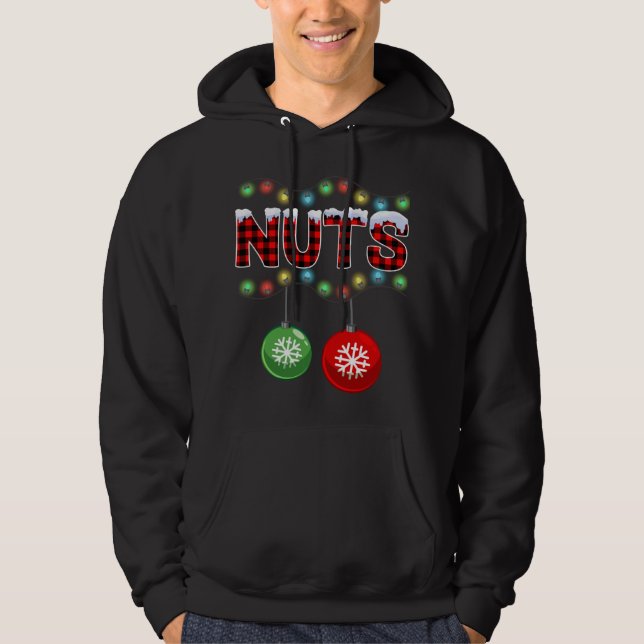 Chest Nuts Christmas Lights Matching Couple Chestn Hoodie (Front)