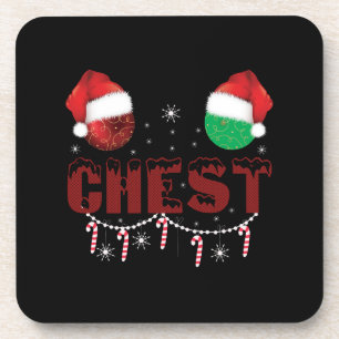 Chest Nuts Christmas Matching Christmas Couples Coaster