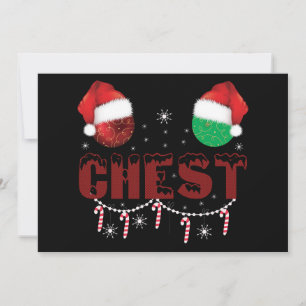 Chest Nuts Christmas Matching Christmas Couples  Invitation