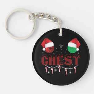 Chest Nuts Christmas Matching Christmas Couples Key Ring