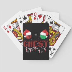 Chest Nuts Christmas Matching Christmas Couples  Playing Cards