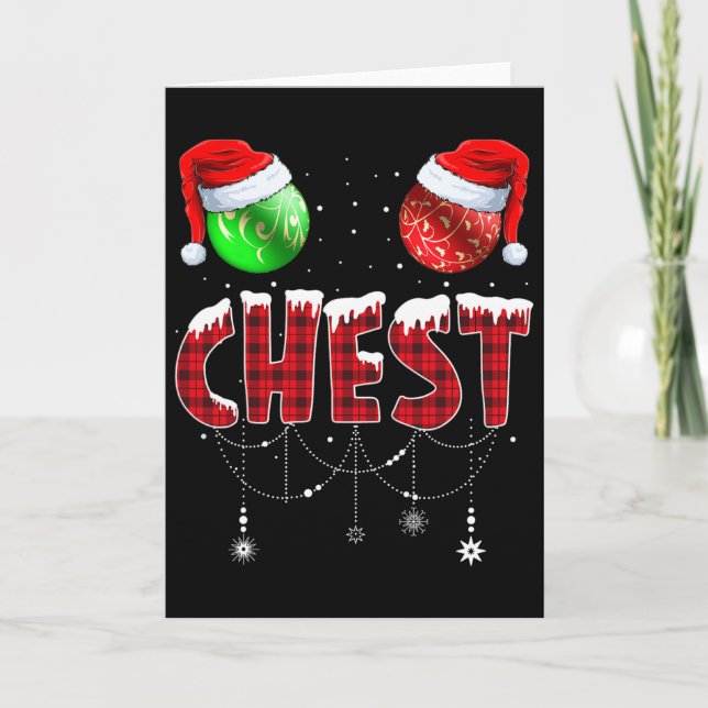 Chest Nuts Christmas Matching Couple Chestnuts 1  Card (Front)