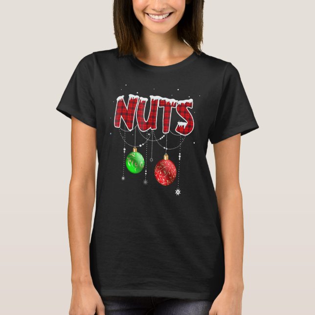 Chest Nuts Christmas   Matching Couple Chestnuts 2 T-Shirt (Front)
