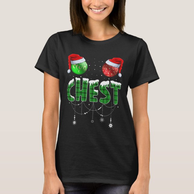 Chest Nuts Christmas Matching Couple Chestnuts 2  T-Shirt (Front)