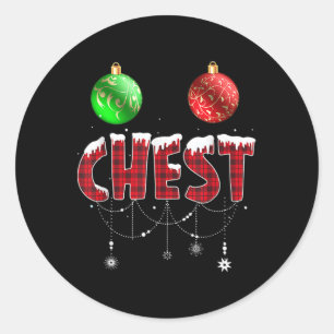 Chest Nuts Christmas Matching Couple Chestnuts 4 Classic Round Sticker
