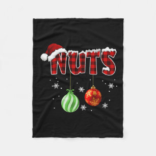 Chest Nuts Christmas Matching Couple Chestnuts 6 Fleece Blanket