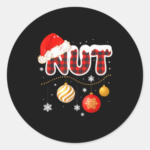Chest Nuts Christmas Matching Couple Chestnuts Classic Round Sticker