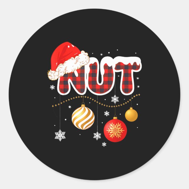 Chest Nuts Christmas Matching Couple Chestnuts  Classic Round Sticker (Front)
