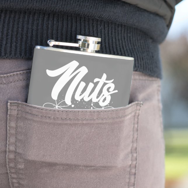 Chest Nuts Christmas Matching Couple Chestnuts Hip Flask (In Situ)