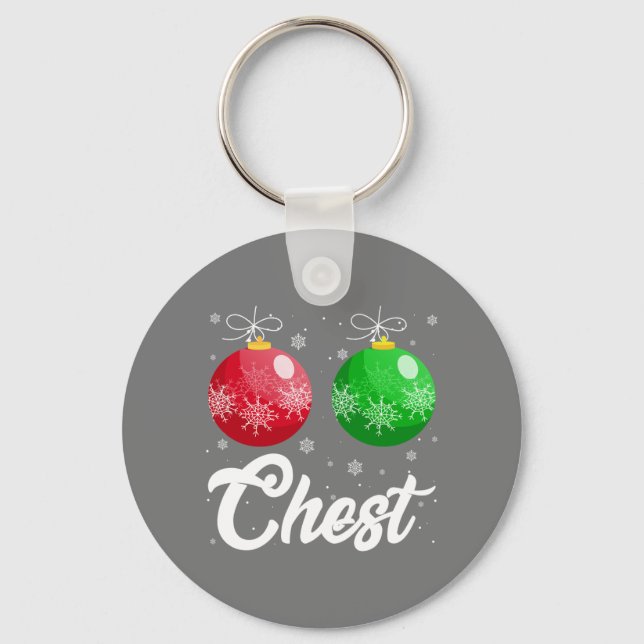 Chest Nuts Christmas Matching Couple Chestnuts Key Ring (Front)