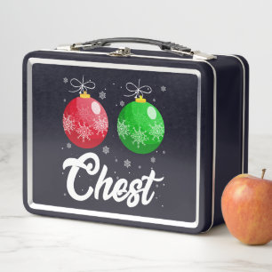 Chest Nuts Christmas Matching Couple Chestnuts Metal Lunch Box