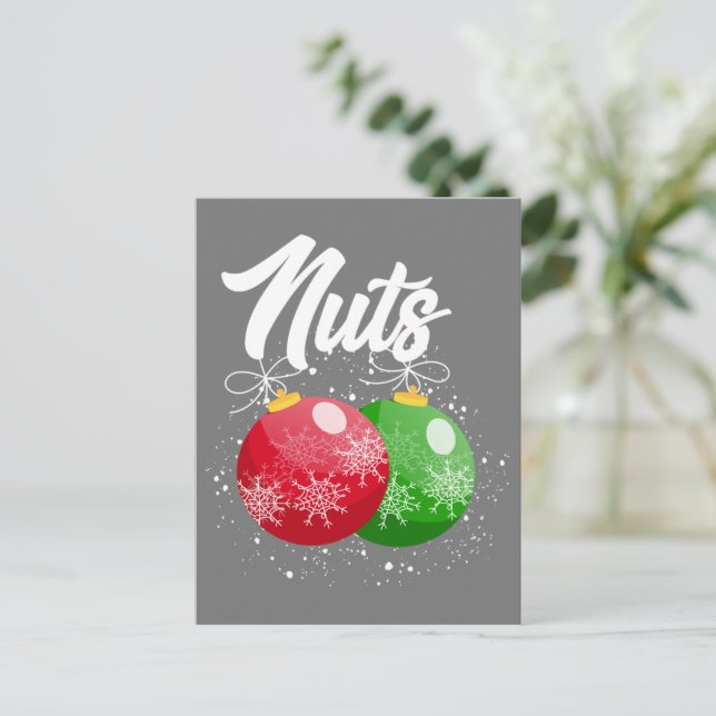 Chest Nuts Christmas Matching Couple Chestnuts Postcard (Standing Front)