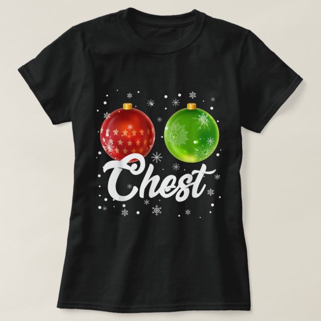 Chest Nuts Christmas Matching Couple Chestnuts Xma T-Shirt (Design Front)