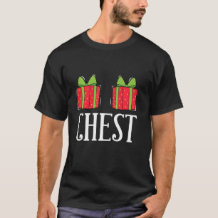 Chest Nuts Christmas Matching Couples Pajama Chest T-Shirt