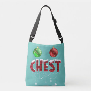 Chest Nuts Christmas Red Plaid Matching Couple Che Crossbody Bag
