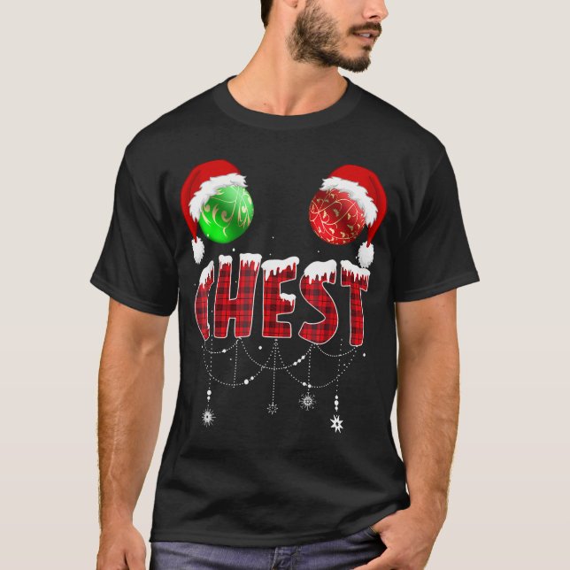 Chest Nuts Christmas Shirt Funny Matching Couple (Front)