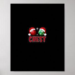 chest nuts christmas shirt funny matching couple c poster