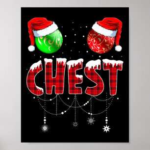 Chest Nuts Christmas Shirt Matching Couple Chestnu Poster