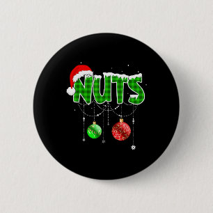 Chest Nuts Fun Matching Chestnuts Christmas Couple 6 Cm Round Badge