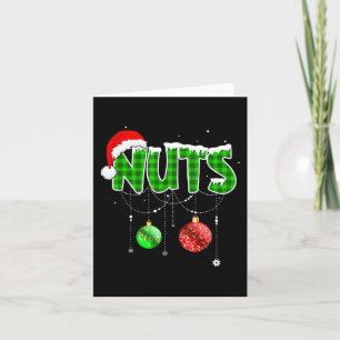 Chest Nuts Fun Matching Chestnuts Christmas Couple Card