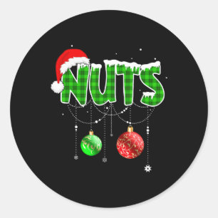 Chest Nuts Fun Matching Chestnuts Christmas Couple Classic Round Sticker