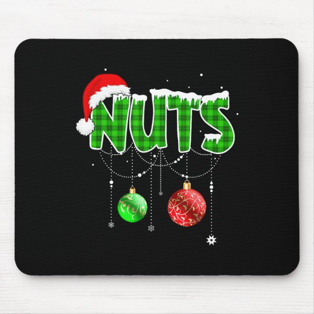 Chest Nuts Fun Matching Chestnuts Christmas Couple Mouse Mat (Front)