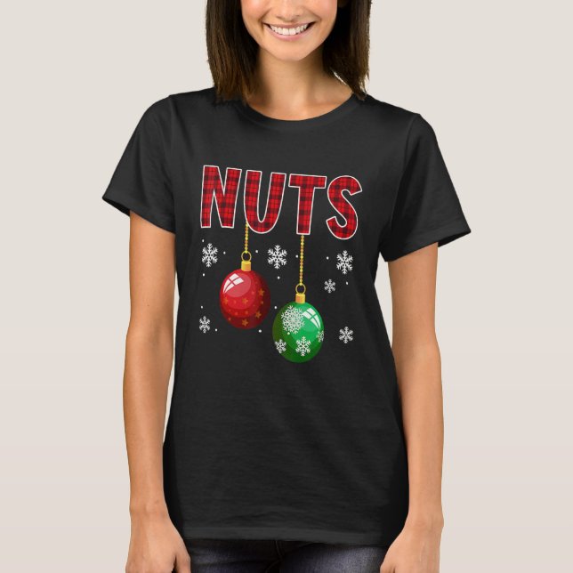 Chest Nuts Matching Chestnuts   Christmas Couples  T-Shirt (Front)