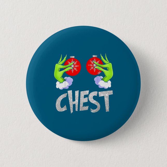Chest Nuts Matching Chestnuts Christmas Snow Coupl 6 Cm Round Badge (Front)