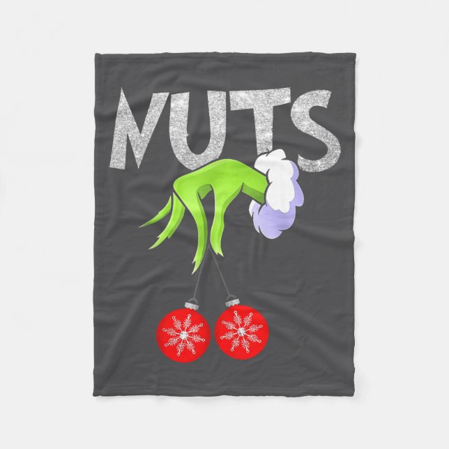 Chest Nuts Matching Chestnuts Christmas Snow Coupl Fleece Blanket (Front)