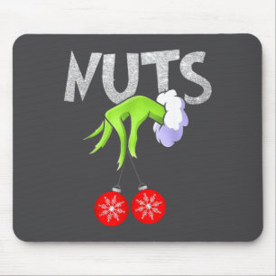 Chest Nuts Matching Chestnuts Christmas Snow Coupl Mouse Mat