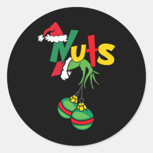 Chest Nuts Matching Chestnuts Fun Christmas Couple Classic Round Sticker