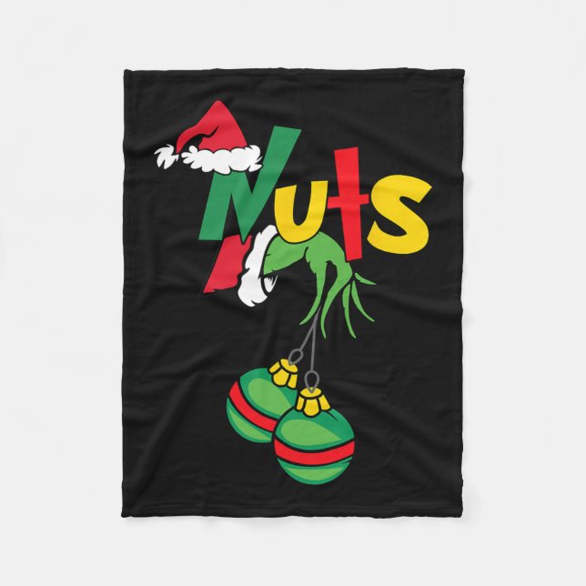 Chest Nuts Matching Chestnuts Fun Christmas Couple Fleece Blanket (Front)