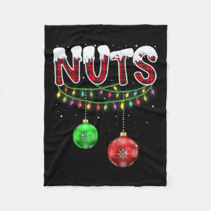 Chest Nuts Matching Chestnuts Fun Christmas Couple Fleece Blanket