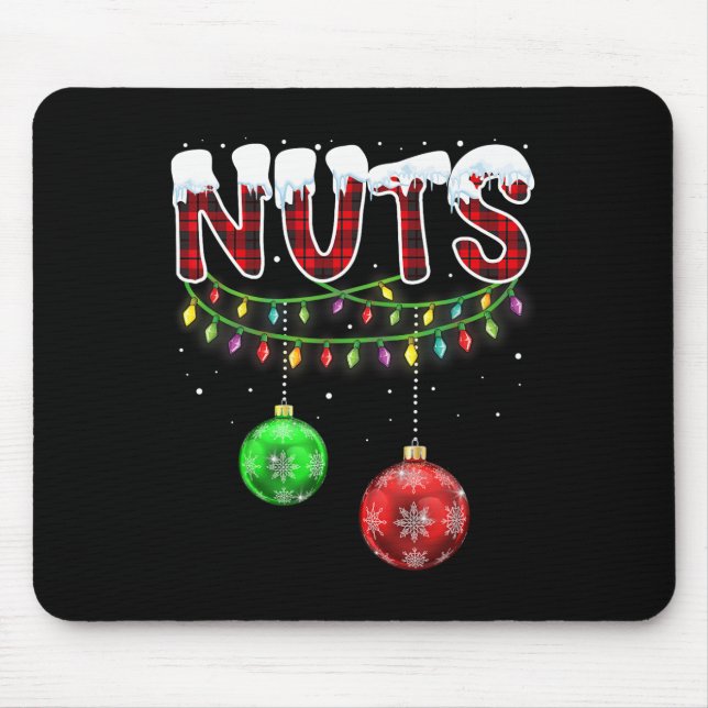 Chest Nuts Matching Chestnuts Fun Christmas Couple Mouse Mat (Front)