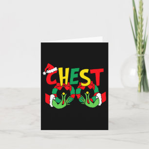 Chest Nuts Matching Chestnuts Funny Christmas Coup Card