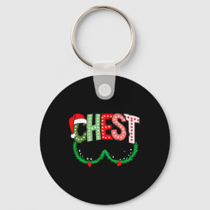 Chest Nuts Matching Chestnuts Funny Christmas Coup Key Ring