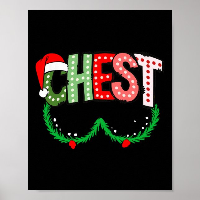 Chest Nuts Matching Chestnuts Funny Christmas Coup Poster (Front)