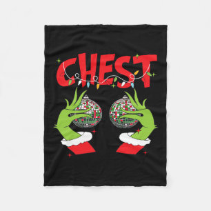 Chest Nuts Matching Chestnuts Xmas Christmas Coupl Fleece Blanket