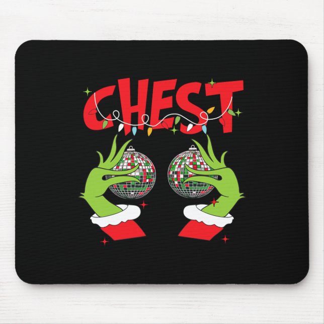 Chest Nuts Matching Chestnuts Xmas Christmas Coupl Mouse Mat (Front)