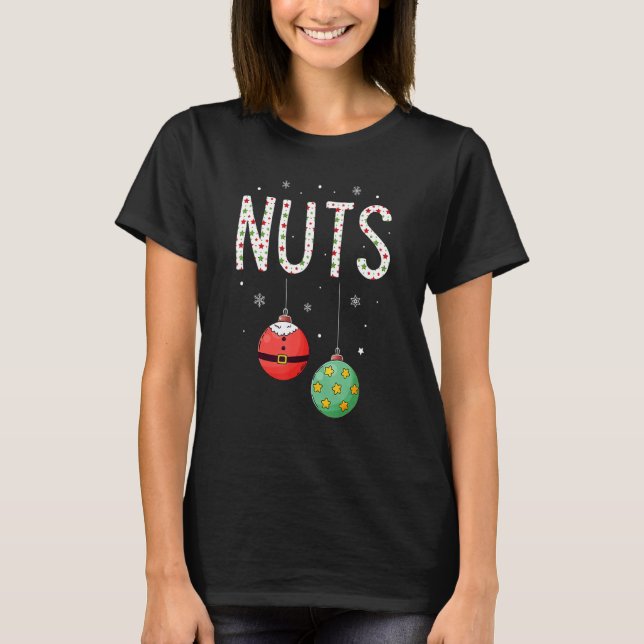 Chest Nuts Matching  Christmas Couples Chestnuts T-Shirt (Front)