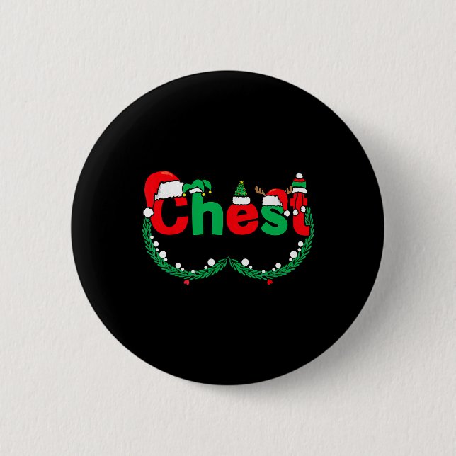 Chest Nuts Matching Couples Chestnuts Funny Christ 6 Cm Round Badge (Front)