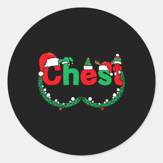 Chest Nuts Matching Couples Chestnuts Funny Christ Classic Round Sticker (Front)