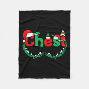 Chest Nuts Matching Couples Chestnuts Funny Christ Fleece Blanket