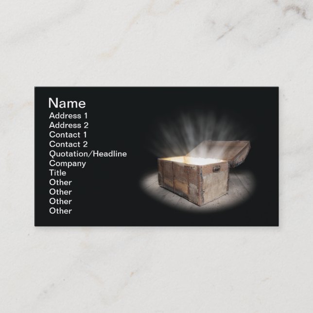 Chest of treasure business card (Front)