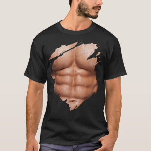 Chest Si Pack Abs Muscles Bodybuilder T-Shirt