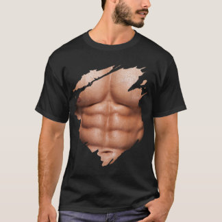 Chest Six Pack Abs Muscles Bodybuilder  T-Shirt